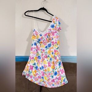 NWT Boutique Emily Wonder Mini One Shoulder Floral Dress Size Medium